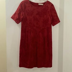 Zara Girls Red Embroidered Dress